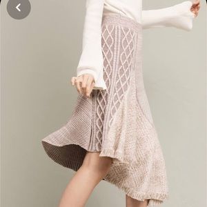 Anthropologie Elene Asymmetrical Sweater Skirt
